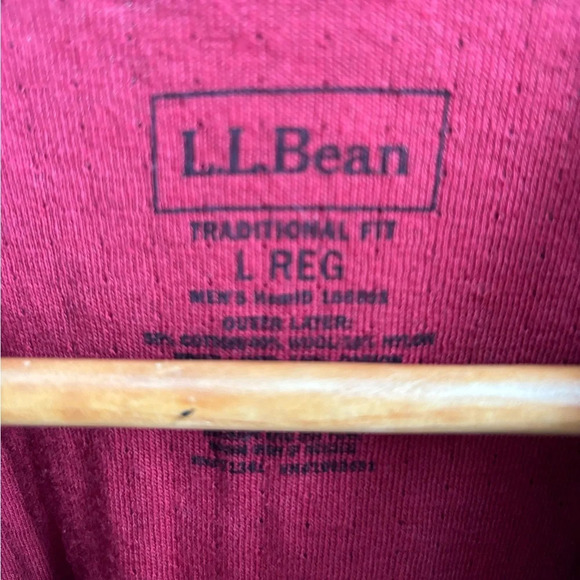 Men’s LL Bean Large Regular Two Layer River Driver Shirt Traditional Fit Henley - Picture 2 of 3